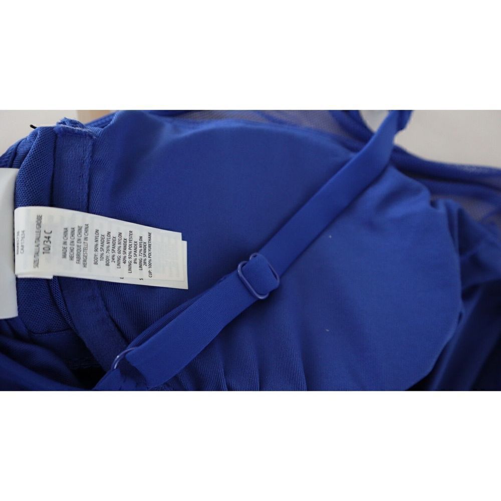 Coco Reef T32110 433 Sz 10/34C Cobalt Blue Tummy-Control Contrast One-Piece $134 - Picture 4 of 6
